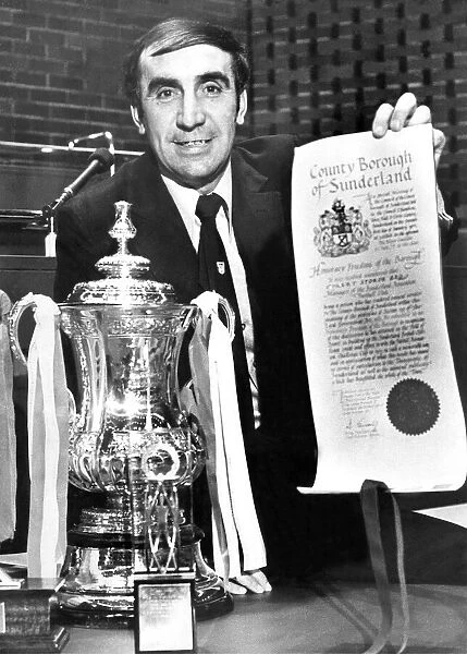 Sunderland Associated Football Club - Bob Stokoe after he was made a Freeman of the Town