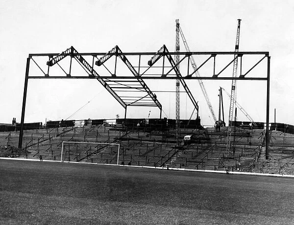 Sunderland Associated Football Club - The framework all ready for the new stand being