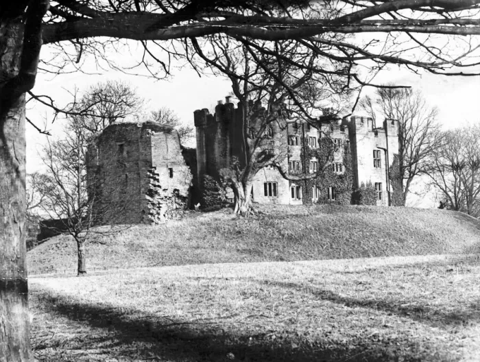 Framed Print : A sunny spring view of Bellister Castle at Haltwhistle, in April 1948 Framed Print : A sunny spring view of Bellister Castle at Haltwhistle, in April 1948