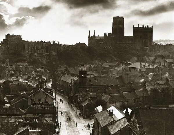 Sunset over Durham Cathedral Circa 1935