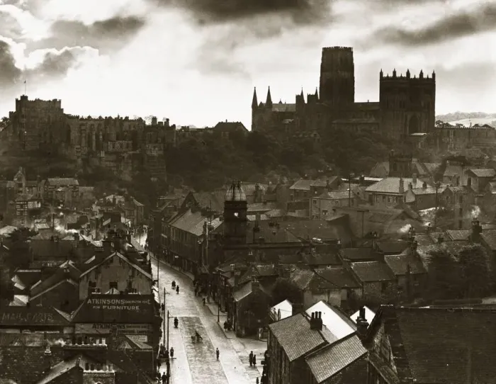 Framed Print : Sunset over Durham Cathedral Religion Landmark Clouds Street