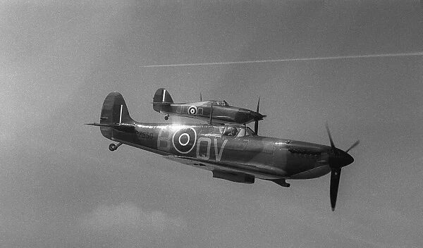 Supermarine Spitfire and Hawker Hurricane aircraft May 1978 of the Battle of