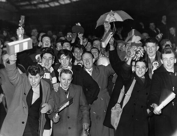 Supporters arrive for the Liverpool v Coventry City FA Cup tie at Anfield