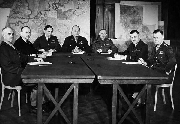 Supreme Command allied Expeditionary Force meeting at allied Headquarters