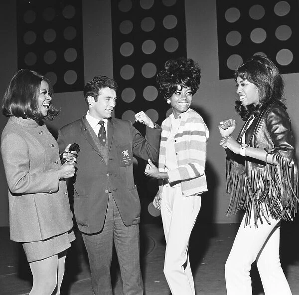 The Supremes meet Howard WInstone, World Feather Weight Champion at the Palladium show