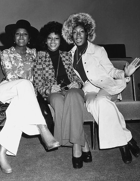 The Supremes Thursday 8th of March 1973 the girl singing group arrive at London
