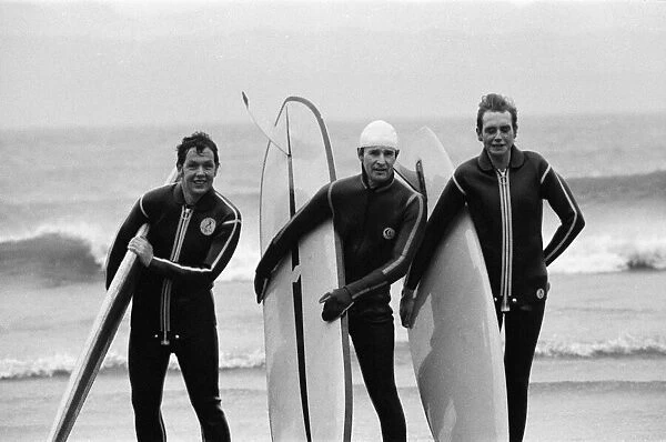 Surfing in Saltburn. 1971