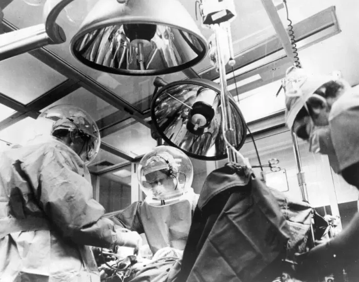 Framed Print : A surgery team at St Lukes Hospital in Denver performs a hip-joint replacement Framed Print : A surgery team at St Lukes Hospital in Denver performs a hip-joint replacement