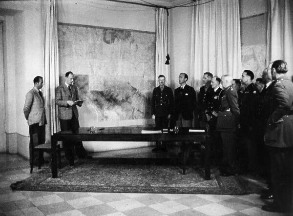 Surrender of the German armed forces in Italy. On Sunday 29th April 1945 an unconditional