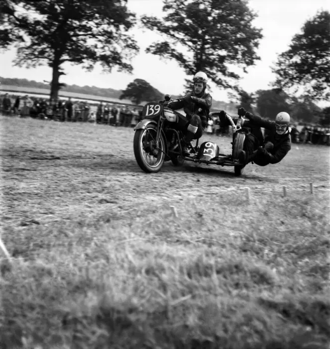 Framed Print : Surrey Hills Motor Club - Grass track meeting at Capel. Surrey, September 1952 C4534 Framed Print : Surrey Hills Motor Club - Grass track meeting at Capel. Surrey, September 1952 C4534