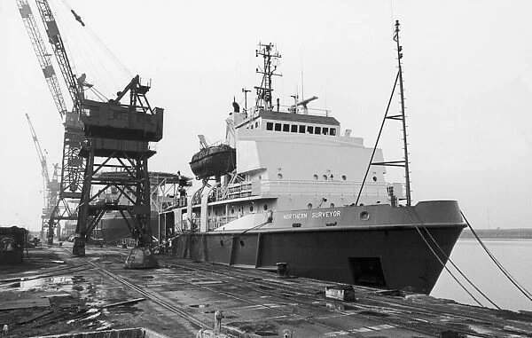 The survey ship the Northern Surveyor seen here at her beth at the former Smith