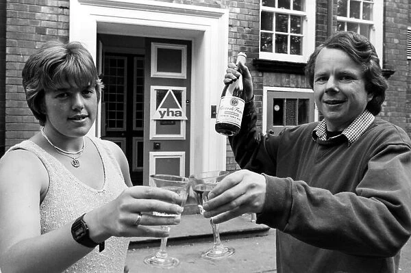 Susan Bate and Hedley Hopkins drink to the future of Saltburn YHA where alcohol will be