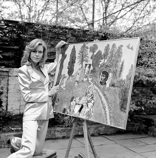 Susannah Leigh (actress) seen here painting. April 1974 S74-2262-001