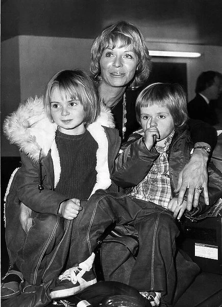 Susannah York Actress with her Two Children MSI available as Framed ...