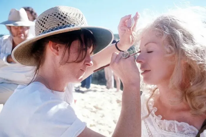 Framed Print : Susannah York Film Actress with her make up artist - July1976 Dbase MSI