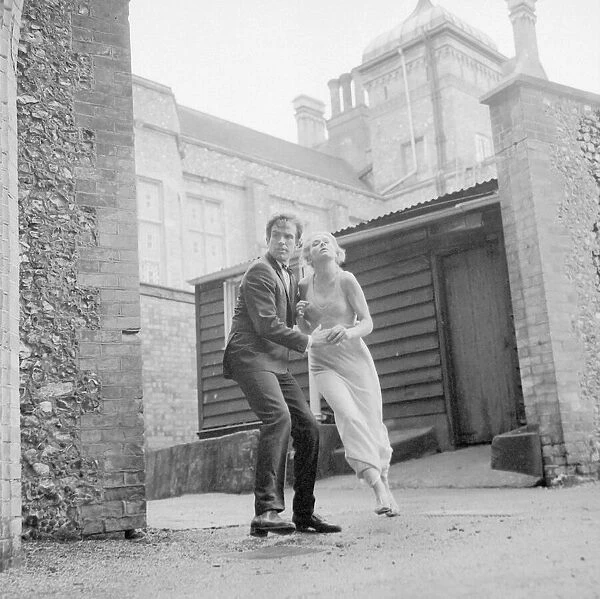 Susannah York seen here on location during the filming of Kaleidoscope at Horsley Towers