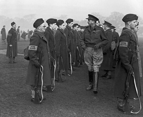 The Sutton Coalfield Battalion of the Warwickshire Home Guard paraded for inspection