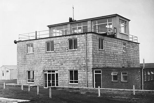 Swansea Airport. Terminal buildings at Swansea Airport. 1st June 1957