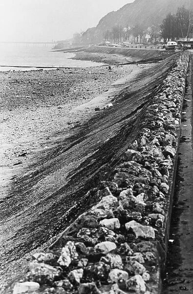 Swansea Bay. The tide is out in Swansea Bay. 31st December 1972