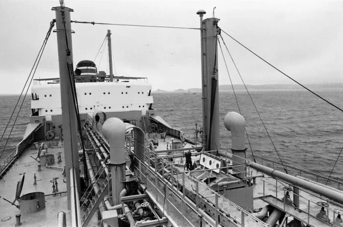 Framed Print : Swansea Docks, Wales. BP Tanker Fulmar enters the docks. 28th July 1967