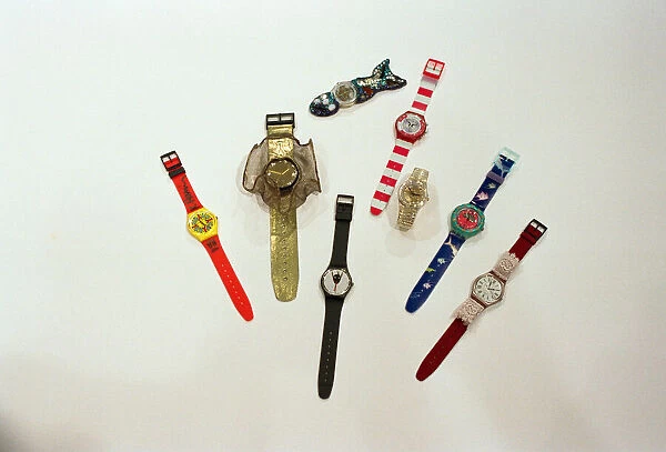 Swatch watches. 7th August 1991