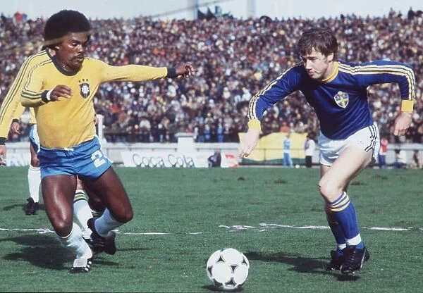 Sweden v Brazil World Cup 1978 football Toninho Brazil