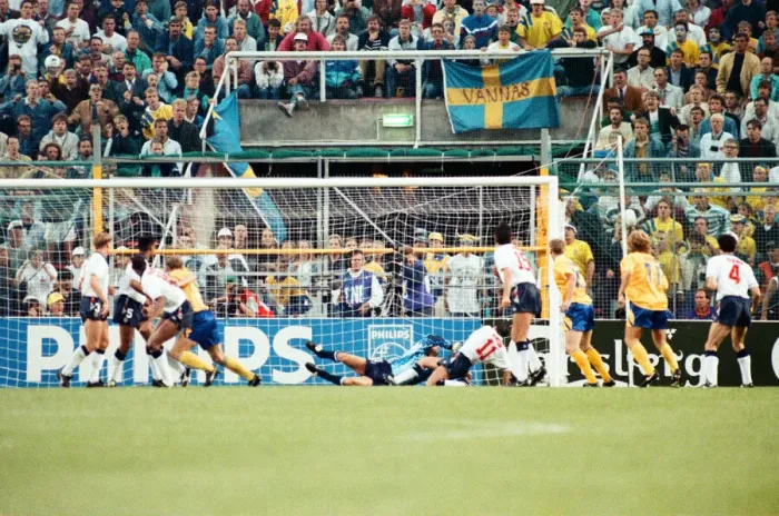 Framed Print : Sweden v England, European Championship Match, Group Stage, Group 1, Rundastadion, Solna