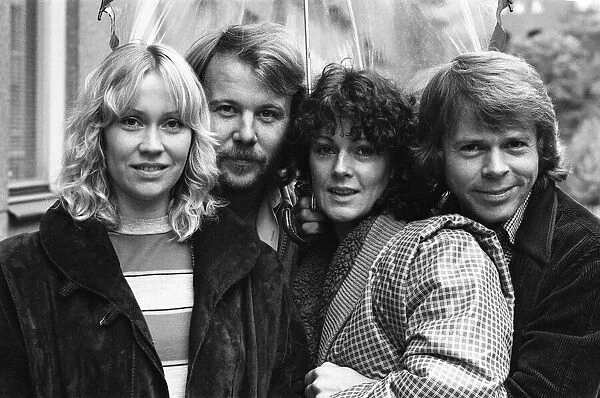 Swedish pop group ABBA consisting of Agnetha Faltskog, Bjorn Ulvaeus, Benny Andersson and Anni-Frid Lyngstad, pictured in London. 19th October 1980