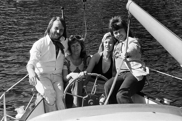 Swedish pop group ABBA consisting of Agnetha Faltskog, Bjorn Ulvaeus