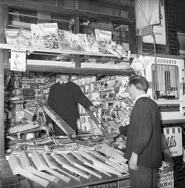 Sweetshops and shop assistants. 1960 A1204-002