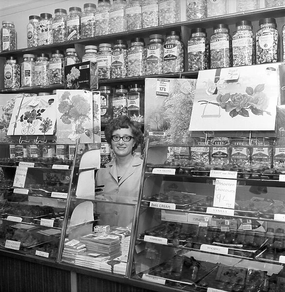 Sweetshops and shop assistants. 1960 A1204-007
