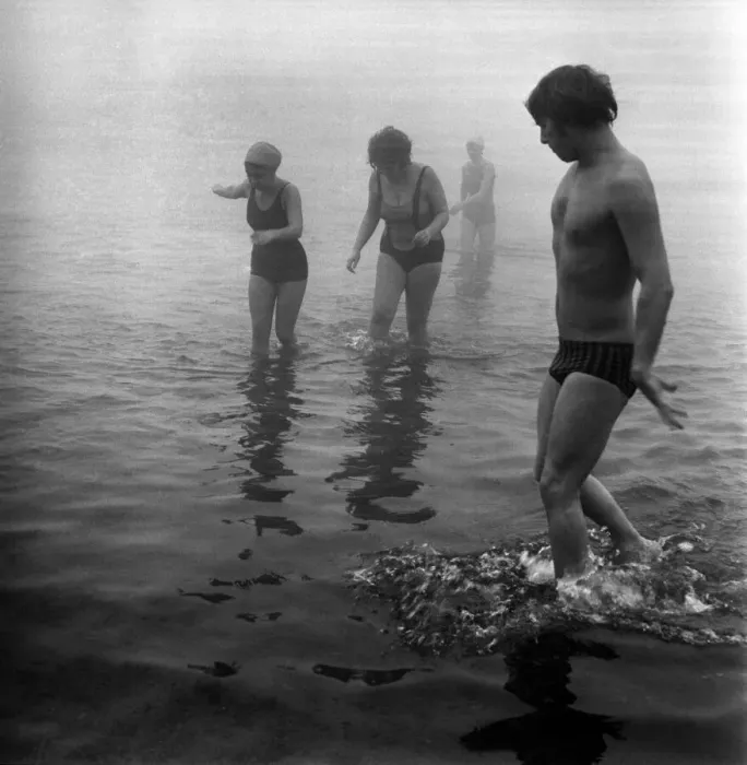 Framed Print : Swimmers: The norths answer to the souths Xmas swimmer took place for Framed Print : Swimmers: The norths answer to the souths Xmas swimmer took place for