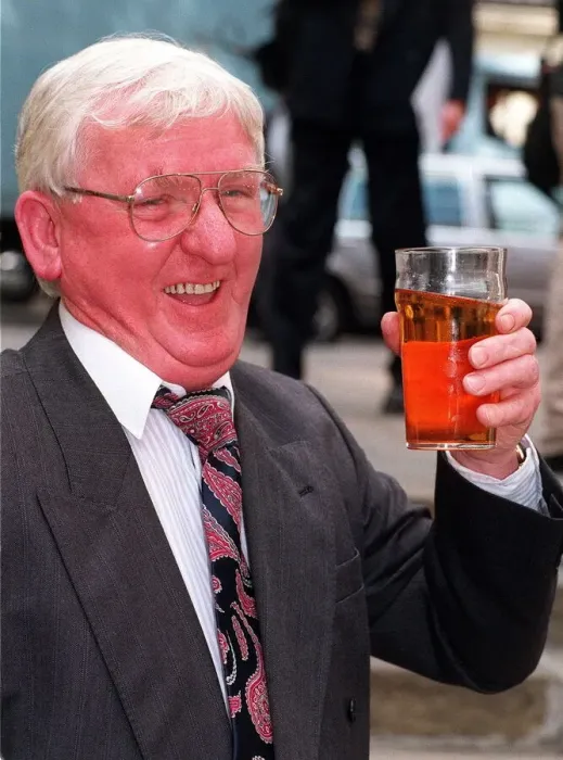 Framed Print : Next to his swimming pool Ken White who won more than six million pounds on the National Framed Print : Next to his swimming pool Ken White who won more than six million pounds on the National