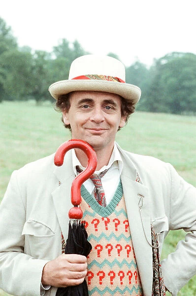 Sylvester McCoy as the Doctor seen here on location near Arundel during the filming of