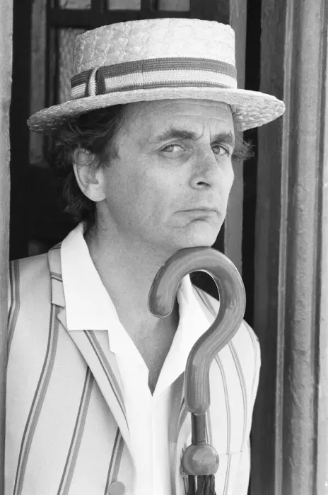 Framed Print : Sylvester McCoy as Doctor Who seen here filming at the Majestic Holiday Camp on Barry