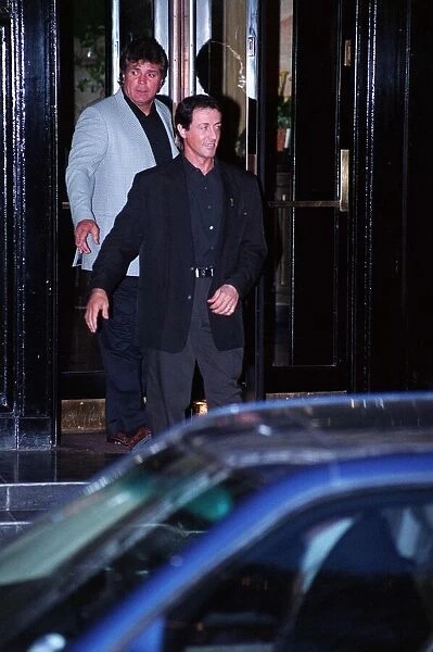 Sylvester Stallone Actor leaving hotel with minder