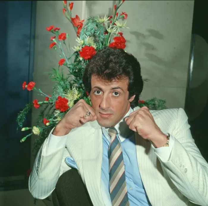 Framed Print : Sylvester Stallone, Actor in a photo shoot for The Daily Record in 1982 Framed Print : Sylvester Stallone, Actor in a photo shoot for The Daily Record in 1982