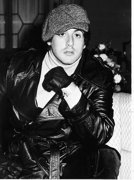 Sylvester Stallone, american actor in London, Tuesday 25th January 1977