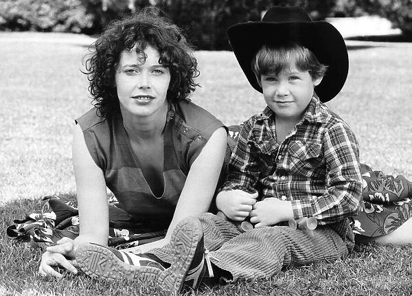 Sylvia Kristel Actress with her son Arthur March 1980