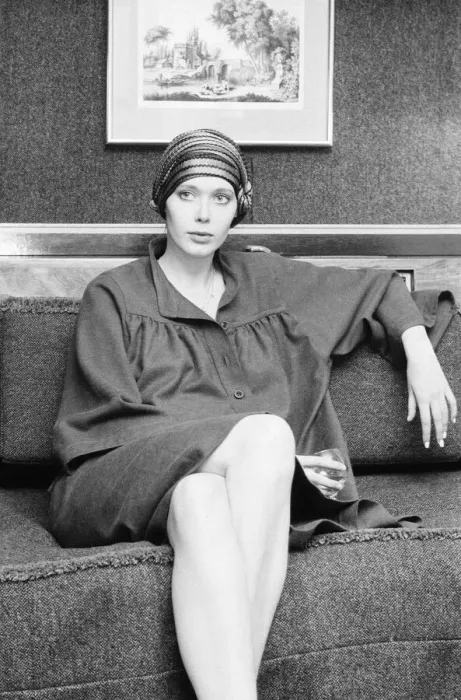 Framed Print : Sylvia Kristel, Dutch actress in the UK to promote new film, Emmanuelle