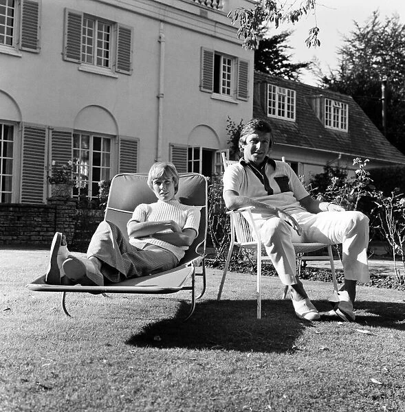 T. V interviewer and celebrity Michael Parkinson and his wife Mary at their home in
