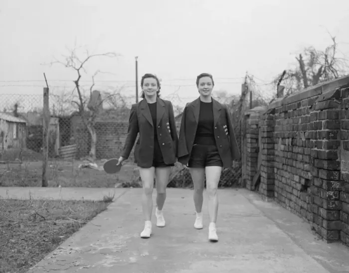 Framed Print : Table Tennis Birmingham March 1952 Rowe Twins Diane & Rosalind (left Framed Print : Table Tennis Birmingham March 1952 Rowe Twins Diane & Rosalind (left