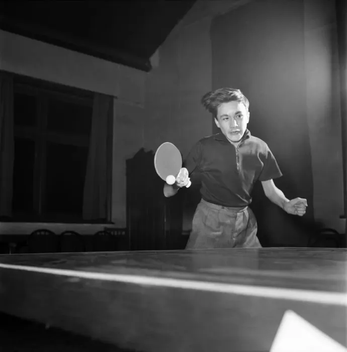 Framed Print : Table Tennis Contest. August 1953 D461-008 Framed Print : Table Tennis Contest. August 1953 D461-008