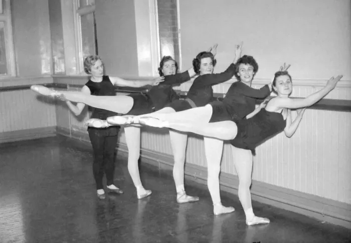 Framed Print : Taking a class of ballet students at the barre'is Miss M L Waterman Framed Print : Taking a class of ballet students at the barre'is Miss M L Waterman