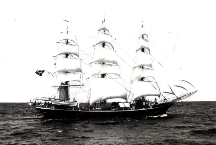 Framed Print : Tall Ships Race 1986 Georg Stage is a three masted full-rigged ship