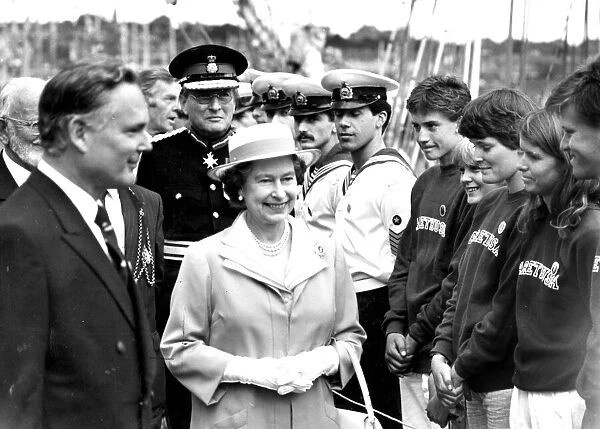 The tall ships visit to the Newcastle, 19 July 1986, with her majesty Queen Elizabeth