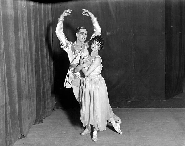 Tamara Karsavina with her principle dancer Keith Lester, at the Royal Opera House