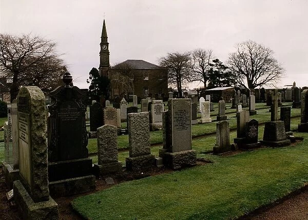 Tarbolton Church cemetery graveyard where John Martin had worked as a gravedigger for