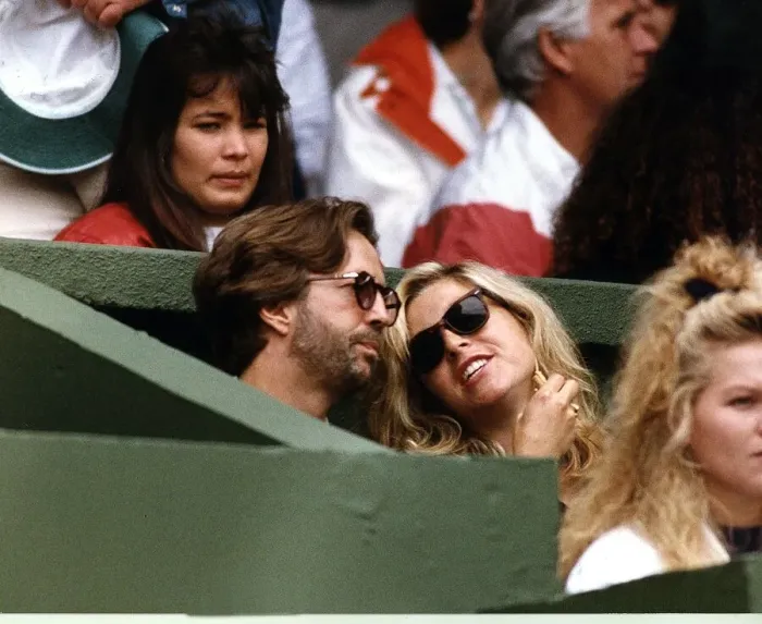 Framed Print : Tatum O Neal Actress wife of Tennis star John McEnroe watches him playing with her