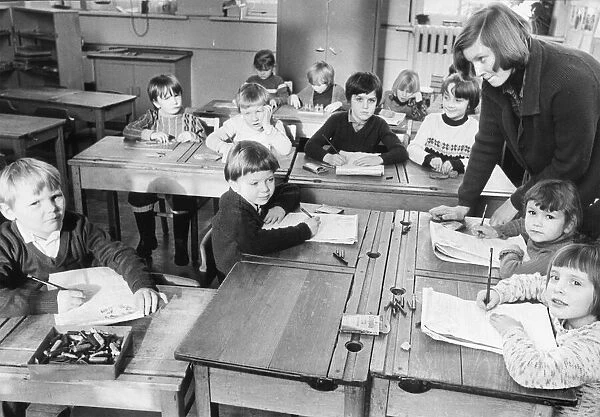 Teacher Pamela Nicholson at work with some of her pupils at Cramlington Colliery School